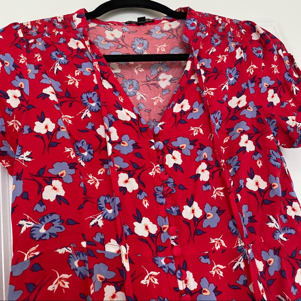 Floral Express Sundress with Buttons / Cap Sleeves